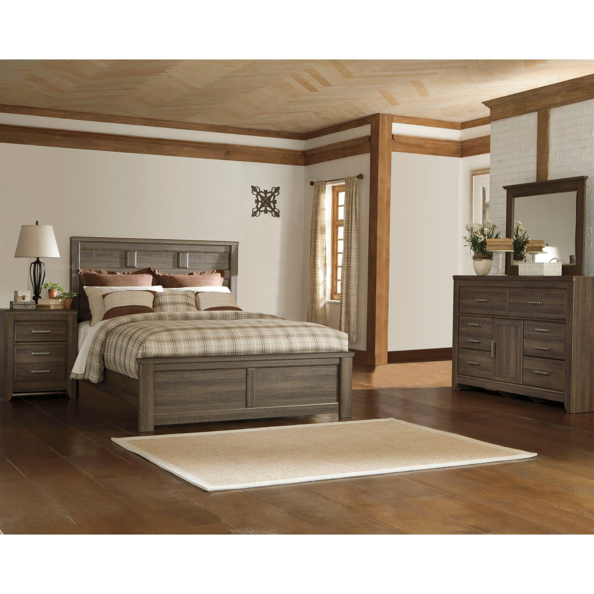Terrace 6-piece Eastern King Panel Bedroom Set Ash Brown