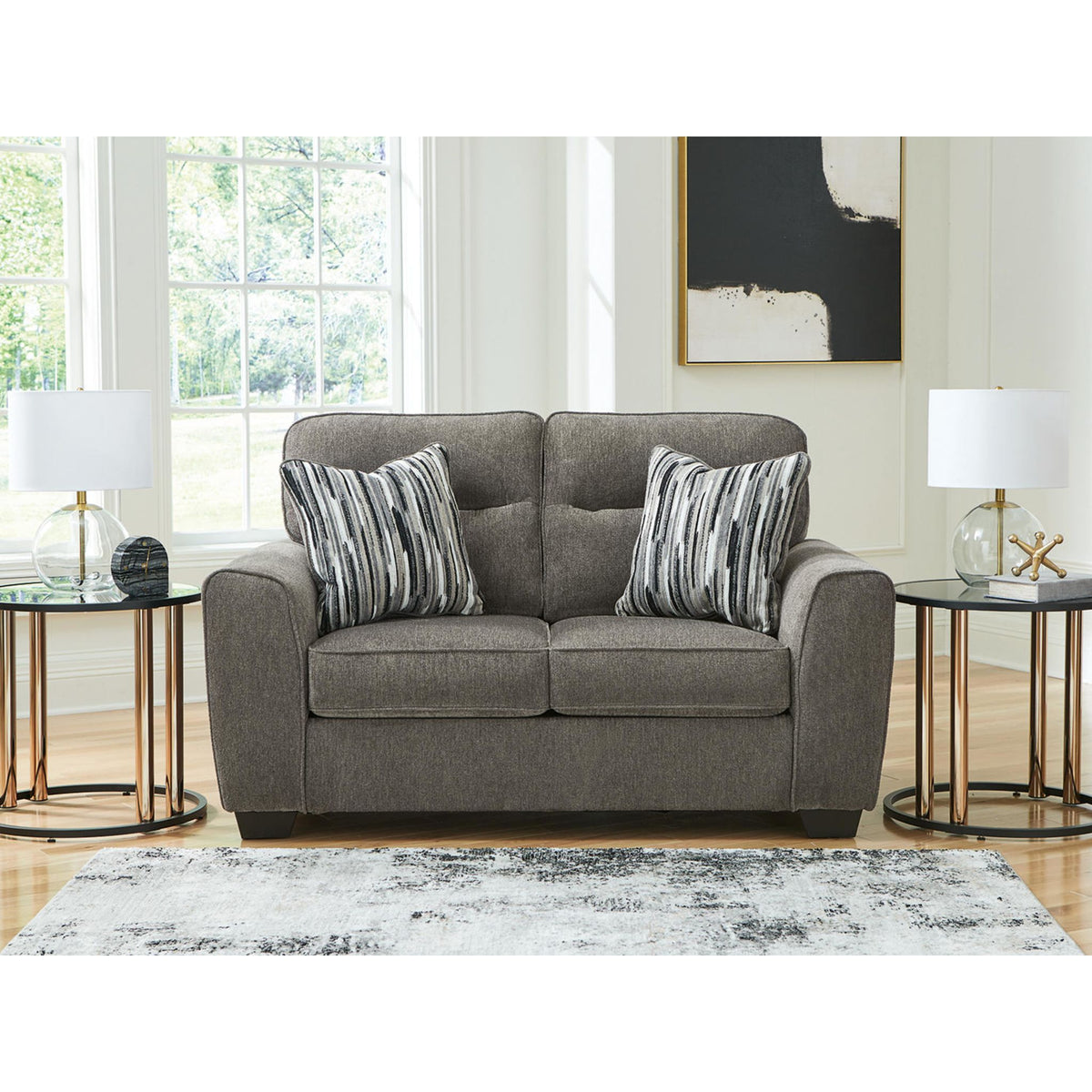 Olten Loveseat - Graphite | Arctic Home Furnishings